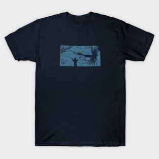 Kansas Distressed Fly Fishing State Map T-Shirt